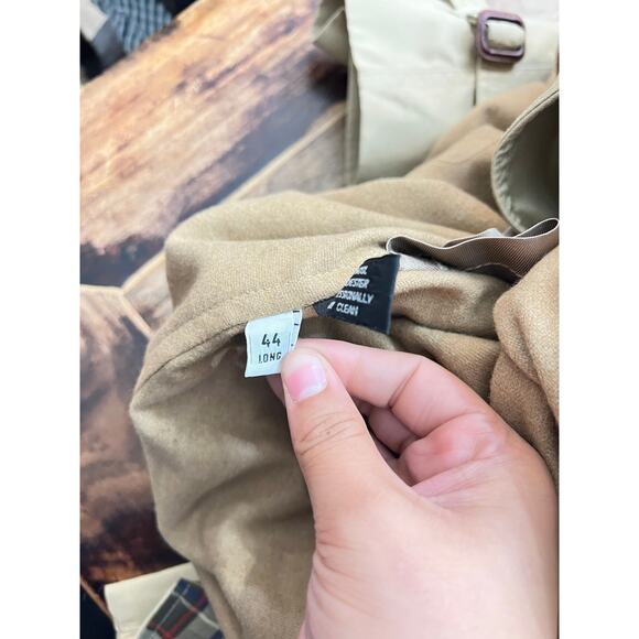 Mackintosh WeatherFair Men's Tan Wool Blend lined Trench Coat Size 44 - Picture 4 of 6